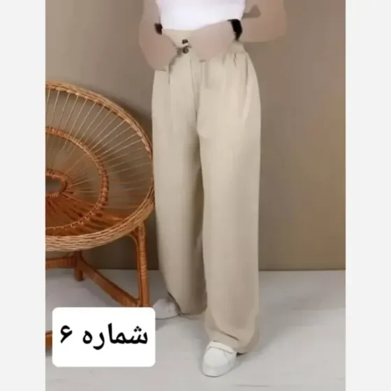 شلوار بگ نخی برماندو قد 107 سانت