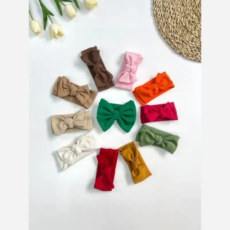 هدبند کبریتی نوزادی دخترانه یلدایی پاپیونی گره ای مناسب 0 تا 3 سال - تصویر 5