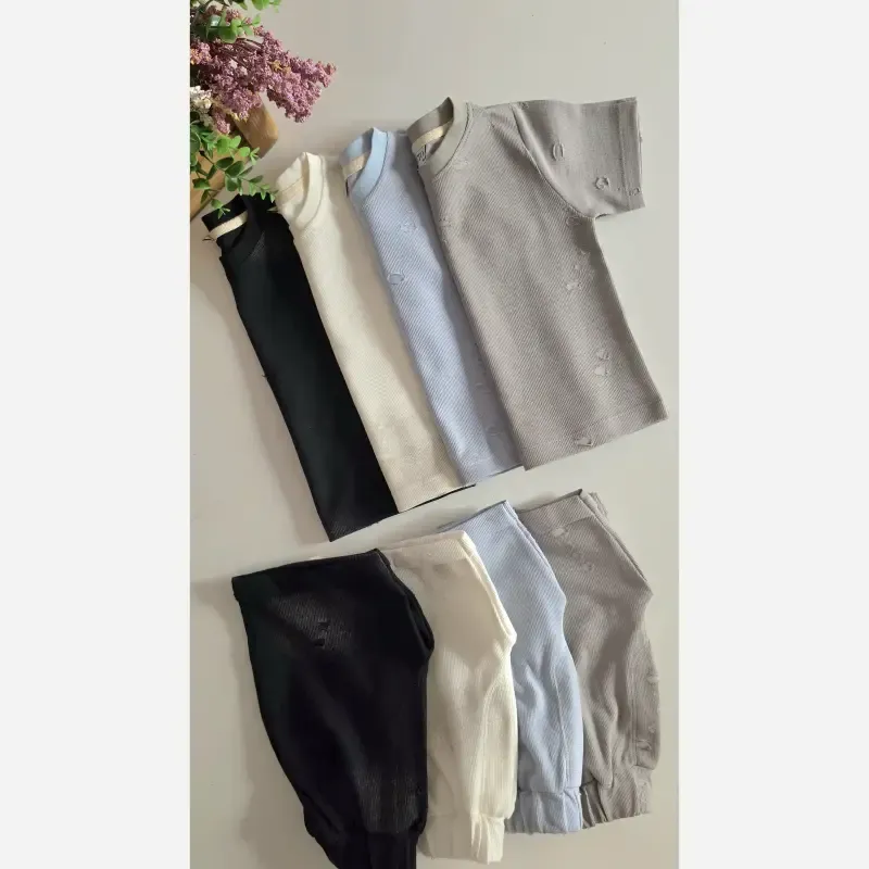 ست بلوز و شلوارک بچگانه طرح زاپ دار نخ و پنبه نرم و سبک مناسب 1 تا 7 سال - تصویر 7