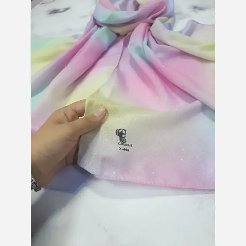 شال نخ کاستوم طرح نورا رویای پاستلی 70x200 سانتی متر - تصویر 2