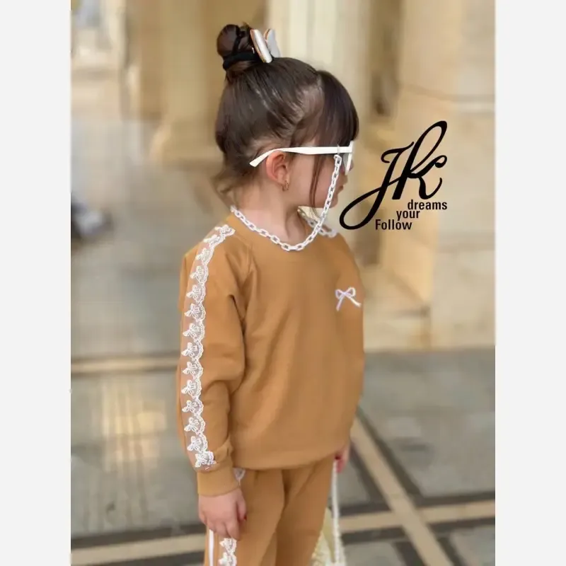 بلوز و شلوار دخترانه دورس پنبه لاکرا مناسب سایز 40 تا 55 - تصویر 3