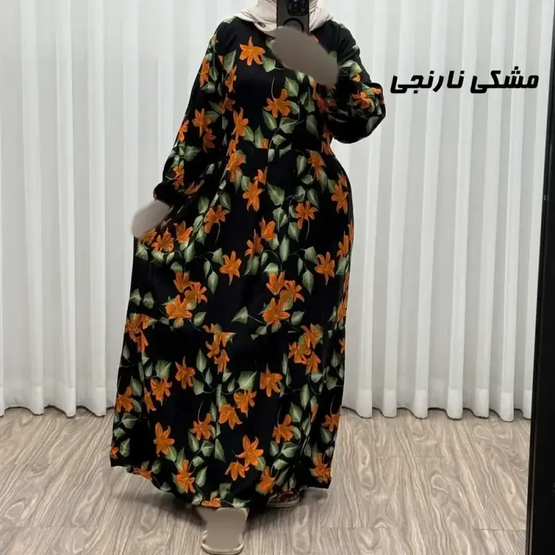 پیراهن ساحلی زنانه نخی مدل پامچال فری سایز - تصویر 4