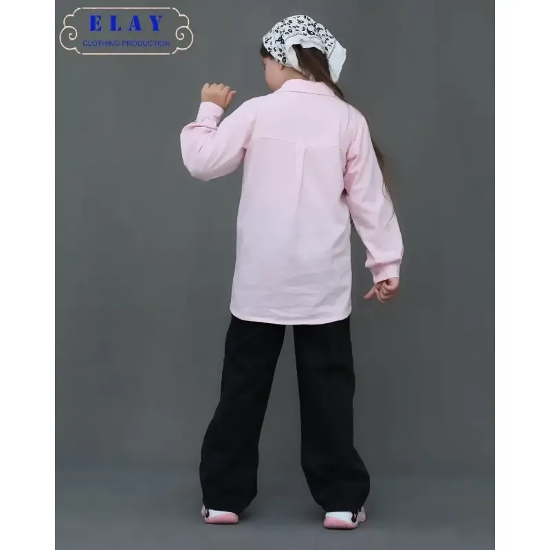 شومیز لینن دخترانه مدل دریا مانتو تابستانی خنک سایز 1 - تصویر 3