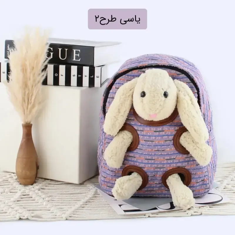 کوله پشتی پارچه ای روزمره مدرسه و دانشگاه زیپ دار بند بلند - تصویر 9