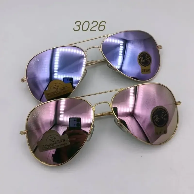 عینک آفتابی ریبن مدل RB3025 خلبانی شیشه سبز G15 فریم طلایی لنز UV - تصویر 9