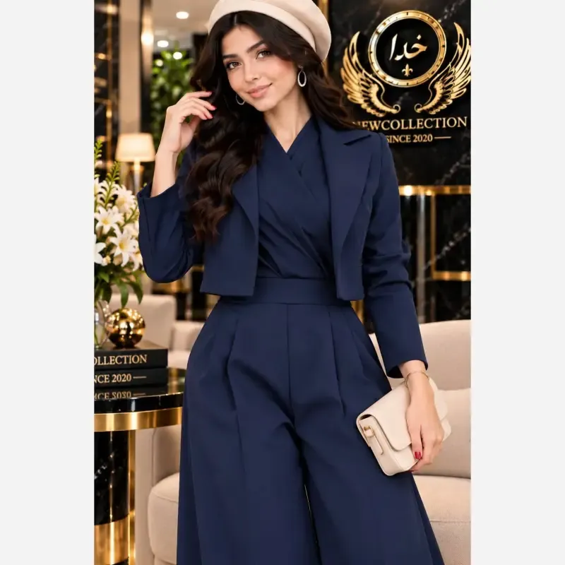 ست کت و اورال زنانه پاییزه جنس سوپرمازراتی سایز 38 تا 46 فری - تصویر 6