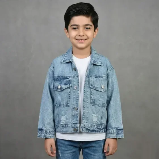 ست کت جین و تیشرت پسرانه طرح میکی موس رنگ آبی