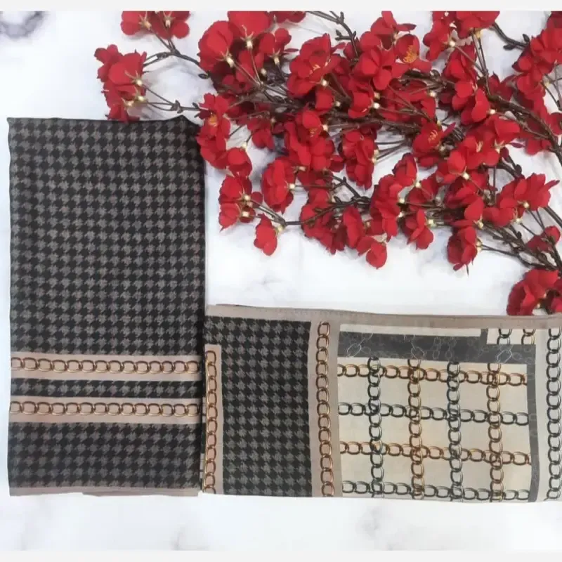 روسری نخ کاستوم طرح منو قواره بزرگ 140 سانتیمتر - تصویر 6