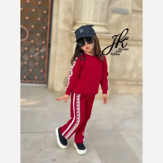 بلوز و شلوار دخترانه دورس پنبه لاکرا مناسب سایز 40 تا 55