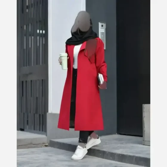 بارانی زنانه آستردار کتان زارا بلند مدل السین