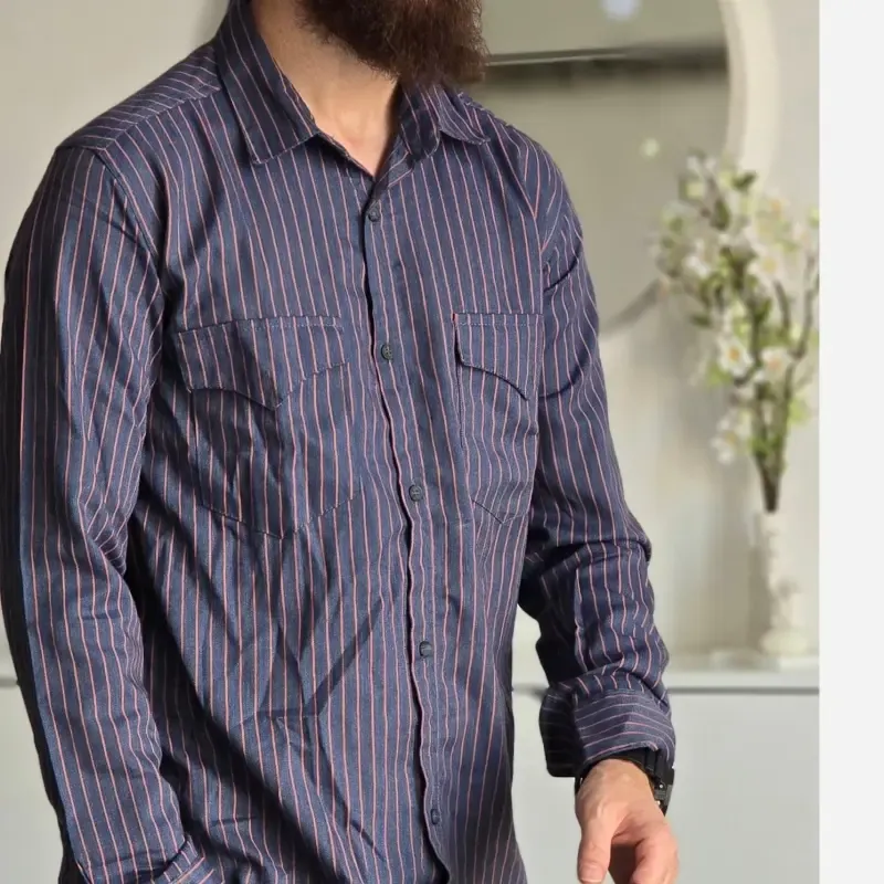 پیراهن لی کاغذی آستین بلند مردانه طرح دیپلمات تمام کش سایز M تا XXL - تصویر 3