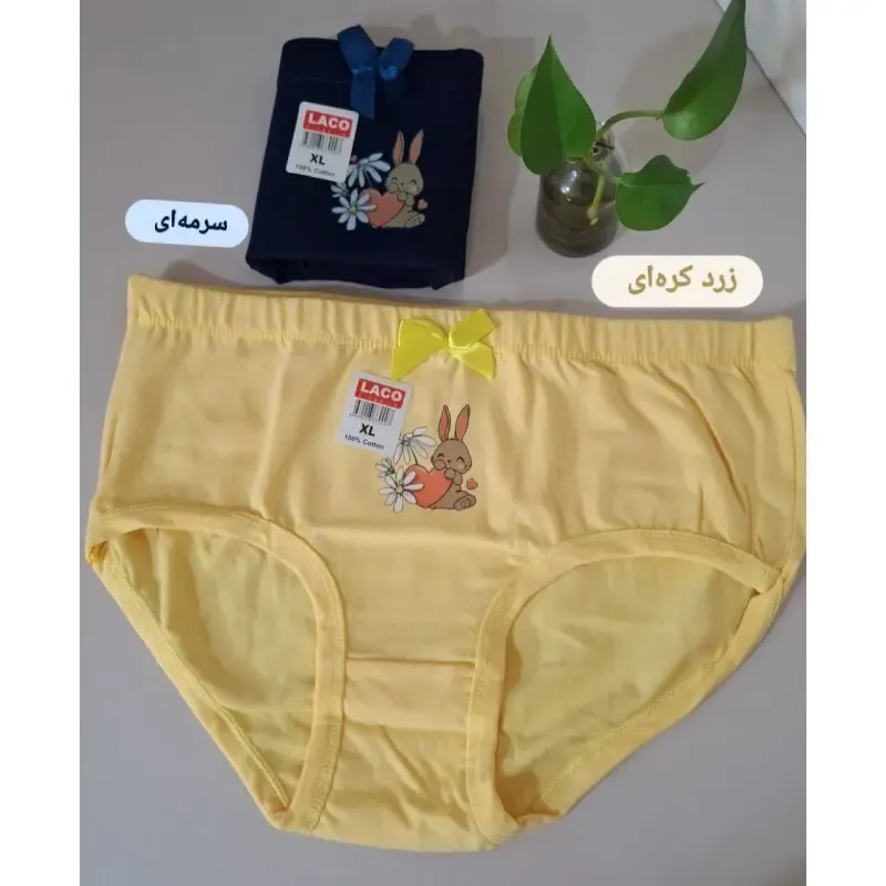 شورت عروسکی زنانه و دخترانه نخی سایز XL طرحدار فاق بلند - تصویر 4