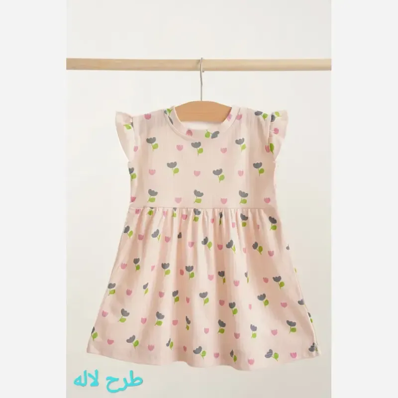سارافون تابستانه دخترانه نخ پنبه طرحدار مناسب 2 تا 8 سال - تصویر 14