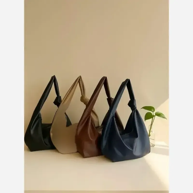 کیف زنانه شرانگ یک طرف گره جنس وارداتی رنگ مشکی - تصویر 5
