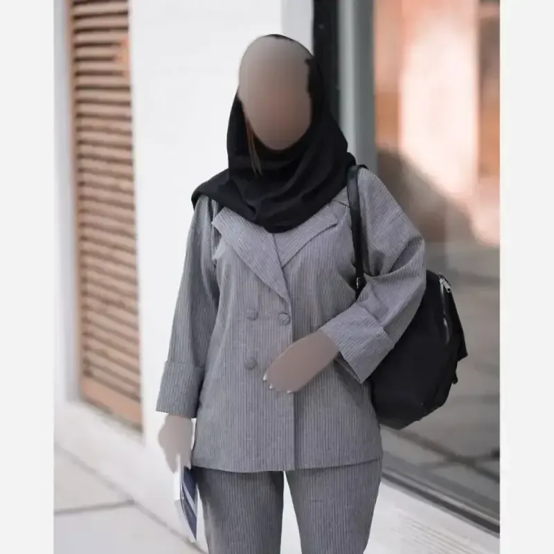 کت شلوار زنانه طرح دیپلمات جنس پرشیا رنگ بندی متنوع سایز 1 و 2 - تصویر 2