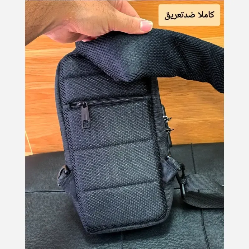 بادی بگ مردانه بنج جنس ریپس خارجی ضد آب رمزدار مدل ساده - تصویر 9