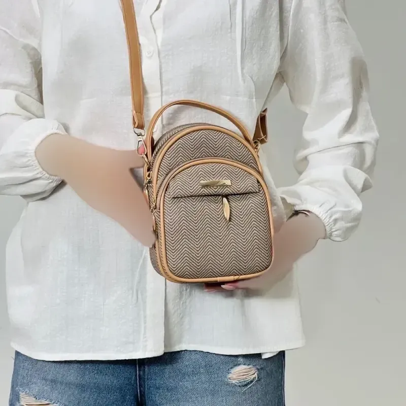 کیف ایستاده زنانه جنس شرانگ بند دستی و دوشی قابل تنظیم - تصویر 6