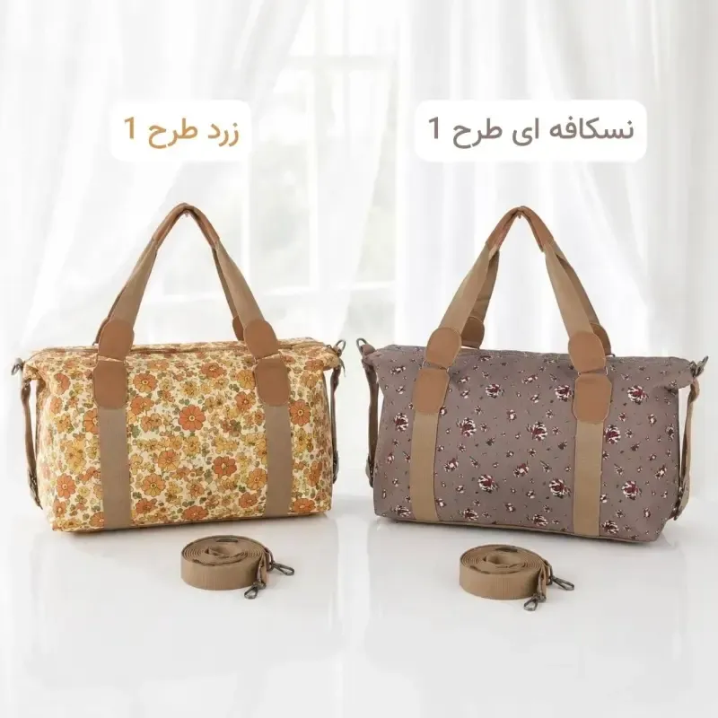 ساک مسافرتی و استخری پارچه ای کره ای با بند بلند و زیپ - تصویر 3