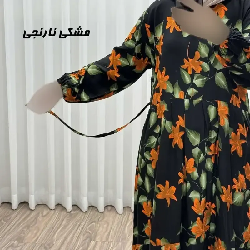 پیراهن ساحلی زنانه نخی مدل پامچال فری سایز - تصویر 3