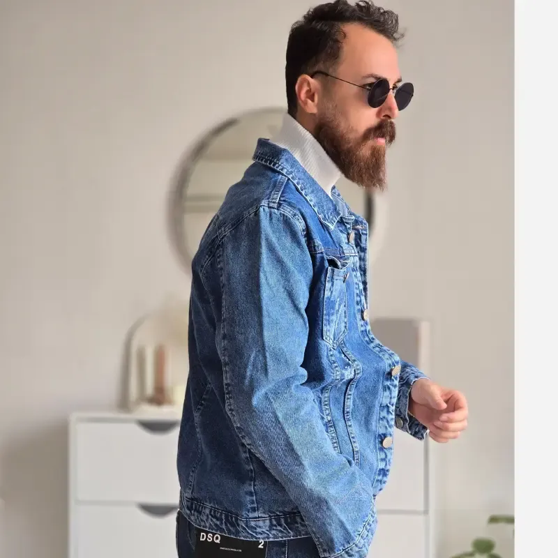 کاپشن لی مردانه رنگ ذغالی بدون خز سایز M تا XXL - تصویر 6