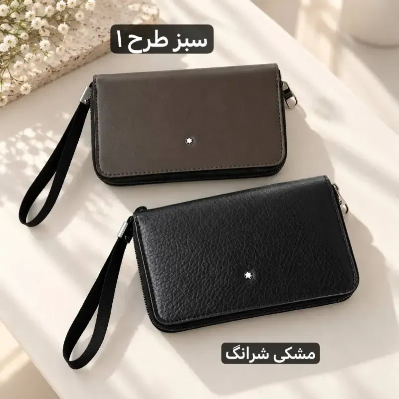 کیف مردانه چرم مصنوعی روزمره جا موبایل و جاکارتی - تصویر 7