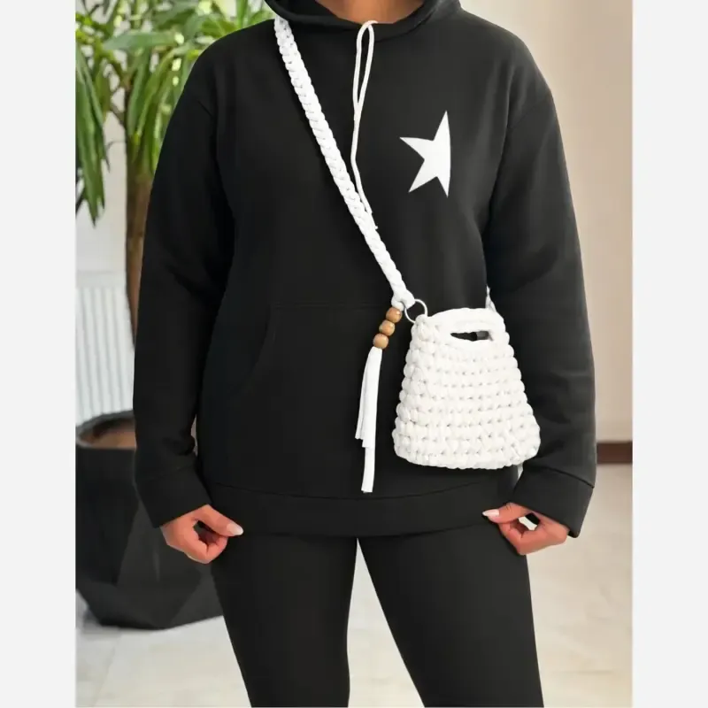 هودی اسپرت کلاه دار ستاره دورس تو کرکی درجه یک