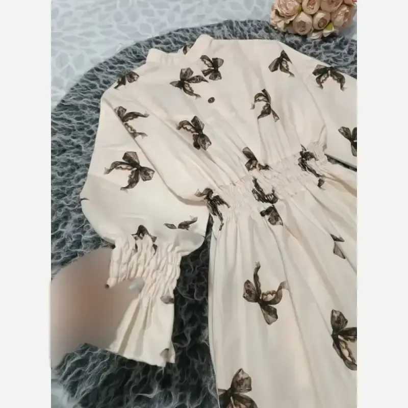 پیراهن پاییزه مخمل شانل مدل آبان دخت رنگ موکا فری سایز - تصویر 4