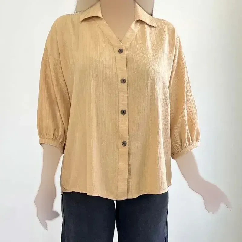 شومیز مانتویی آیوا کد 1370 جنس پارچه آیوا سایز 1 و 2 - تصویر 3