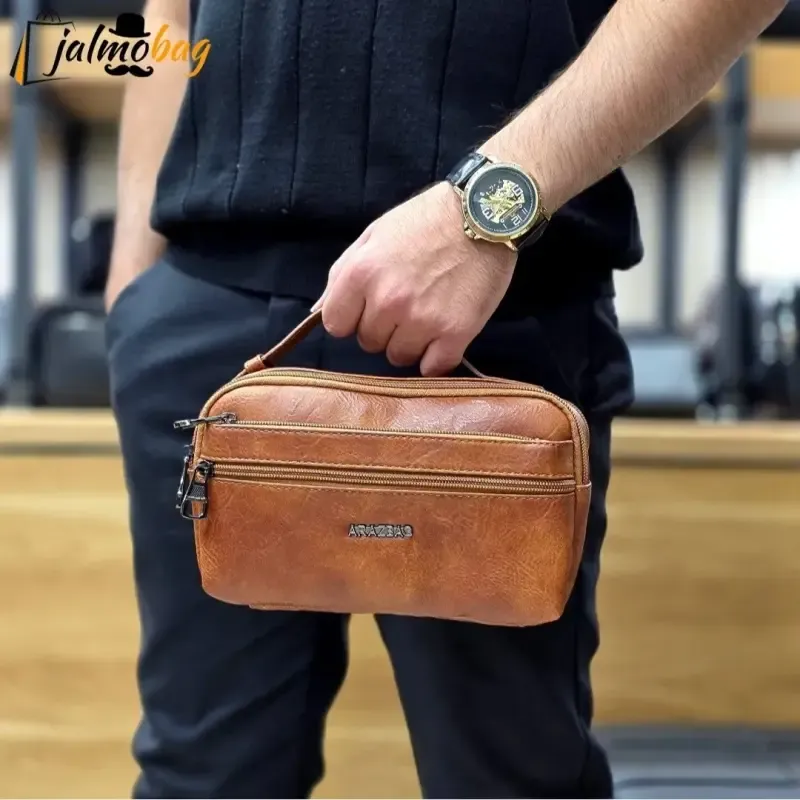 کیف دستی مردانه شوزبگ چرم سوگو خارجی ضد خش - تصویر 10