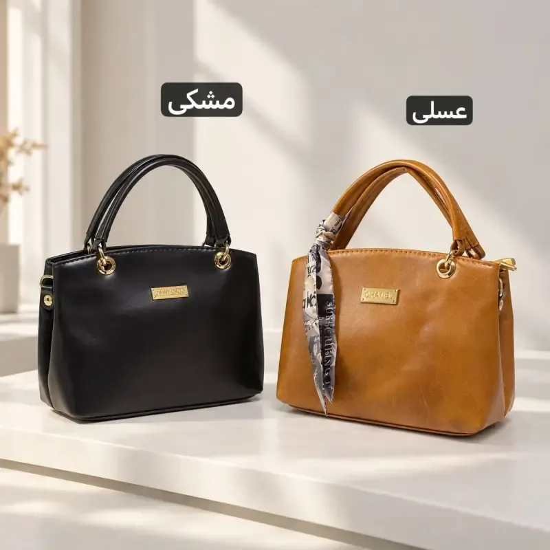 کیف زنانه روزمره چرم مصنوعی با بند بلند و سه جیب بیرونی ابعاد 26 در 19 سانتیمتر - تصویر 10