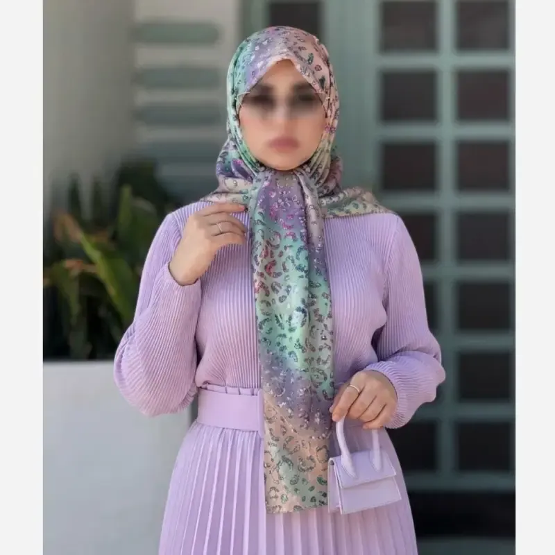 روسری نخی طرح آنجل قواره 110 دخترانه شاد - تصویر 9