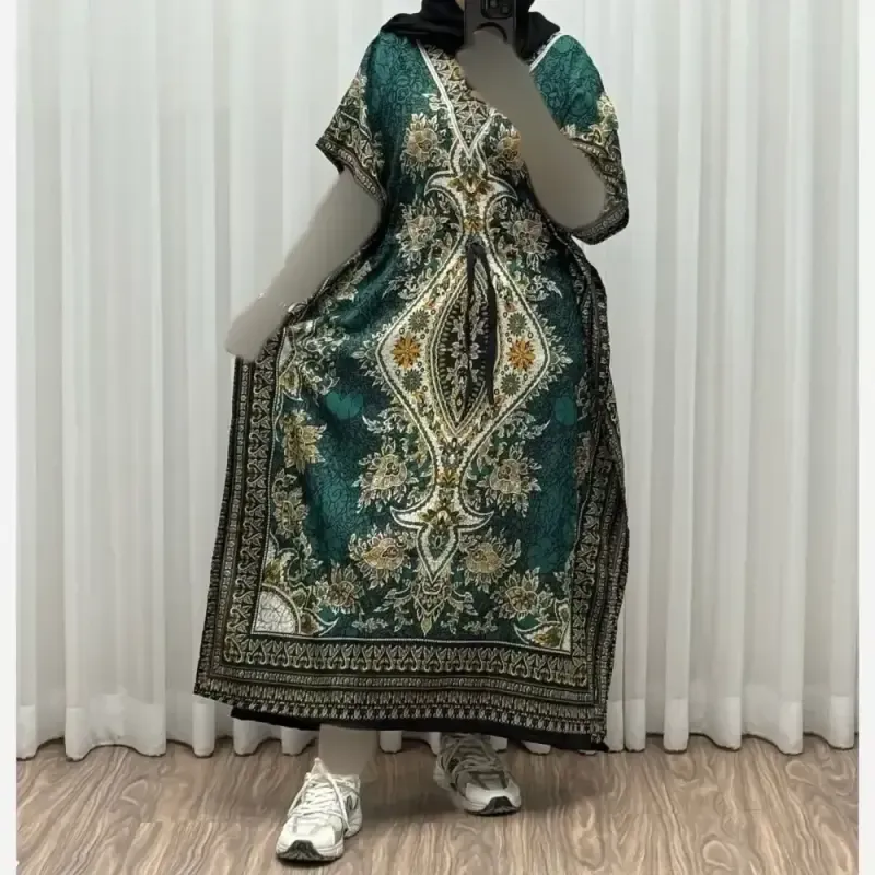 پیراهن پانچ زنانه سیلک هندی فری سایز مناسب تا 54 با قابلیت تنظیم سایز (گتدار) - تصویر 20