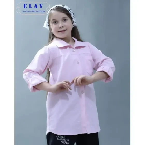 شومیز لینن دخترانه مدل دریا مانتو تابستانی خنک سایز 1