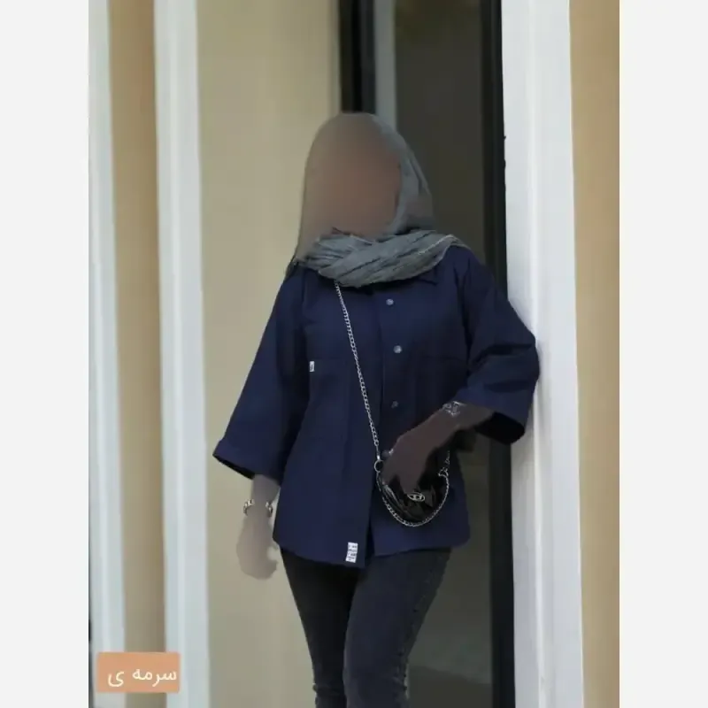 شومیز لینن مدل لارا قد 70 رنگبندی پاستیلی سایز بزرگ تک سایز - تصویر 8