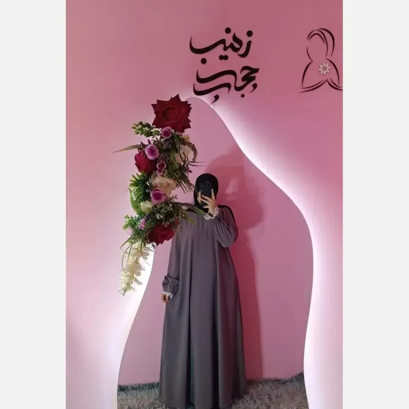 مانتو عبایی زنانه و دخترانه مدل ریحان جنس کرپ سوپر الیزه اعلا - تصویر 5