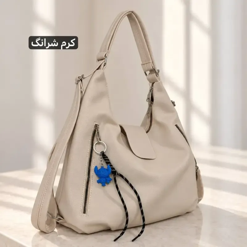 کیف دو کاره دستی و کوله پشتی دخترانه چرم مصنوعی روزمره مدرسه و دانشگاه ابعاد 36 در 35 سانتیمتر - تصویر 10