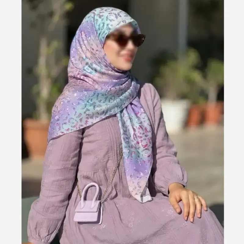 روسری نخی طرح آنجل قواره 110 دخترانه شاد - تصویر 15