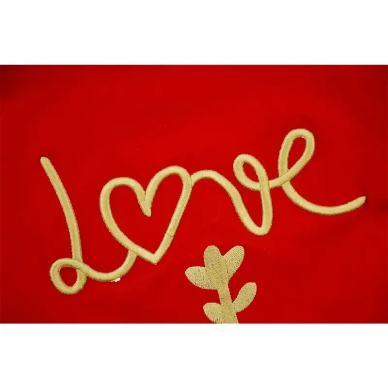 بلوز دخترانه قرمز LOVE دور斯 مناسب پاییز و زمستان - تصویر 2