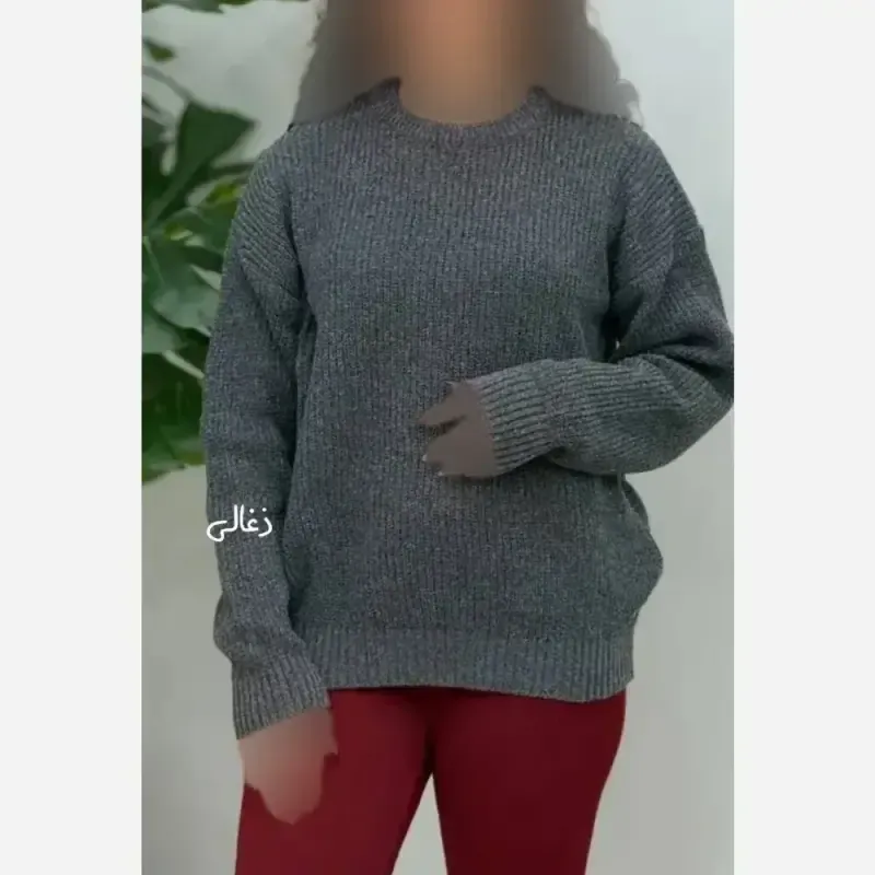 بلوز بافت جودون درشت برجسته ضخیم نرم و درجه یک پاییزه و زمستانه فری سایز - تصویر 2