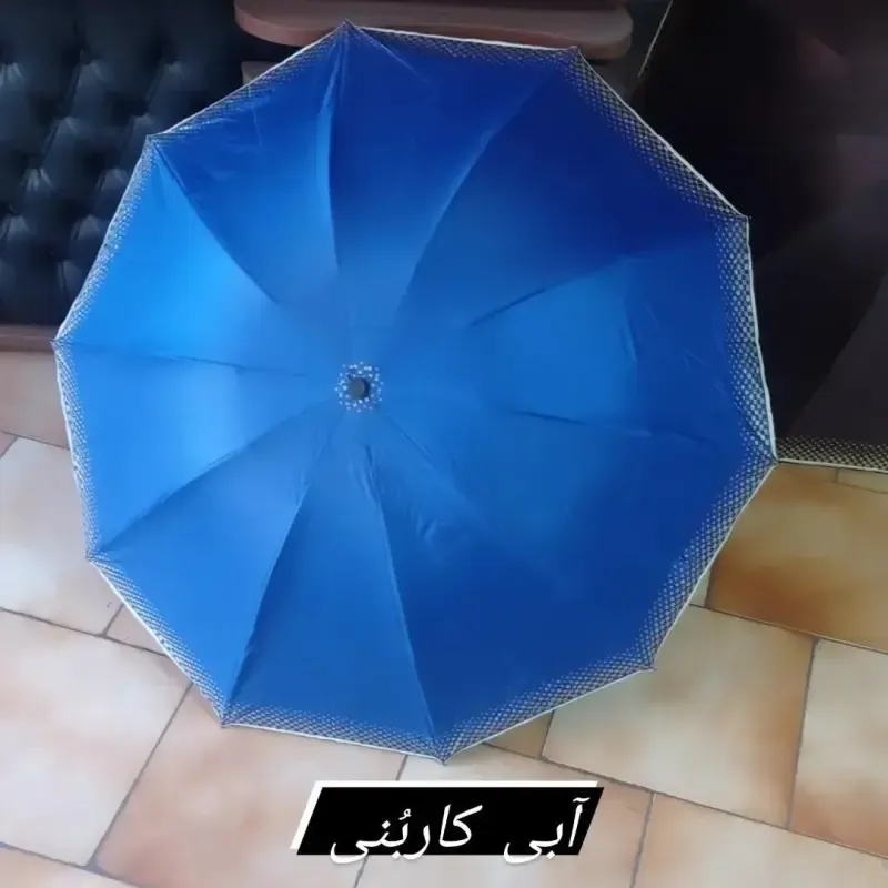 چتر اسپورت دور شطرنجی 10 فنر ضد باد دو رویه پارچه نانو دستی مناسب آقایان و بانوان - تصویر 7