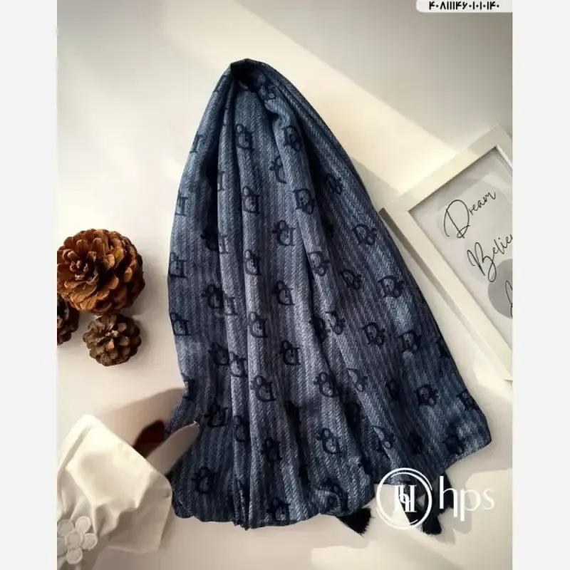 شال پاییزه طرحدار نخی قواره بلند نرم و لطیف ایستایی عالی 200 در 75 سانت - تصویر 5