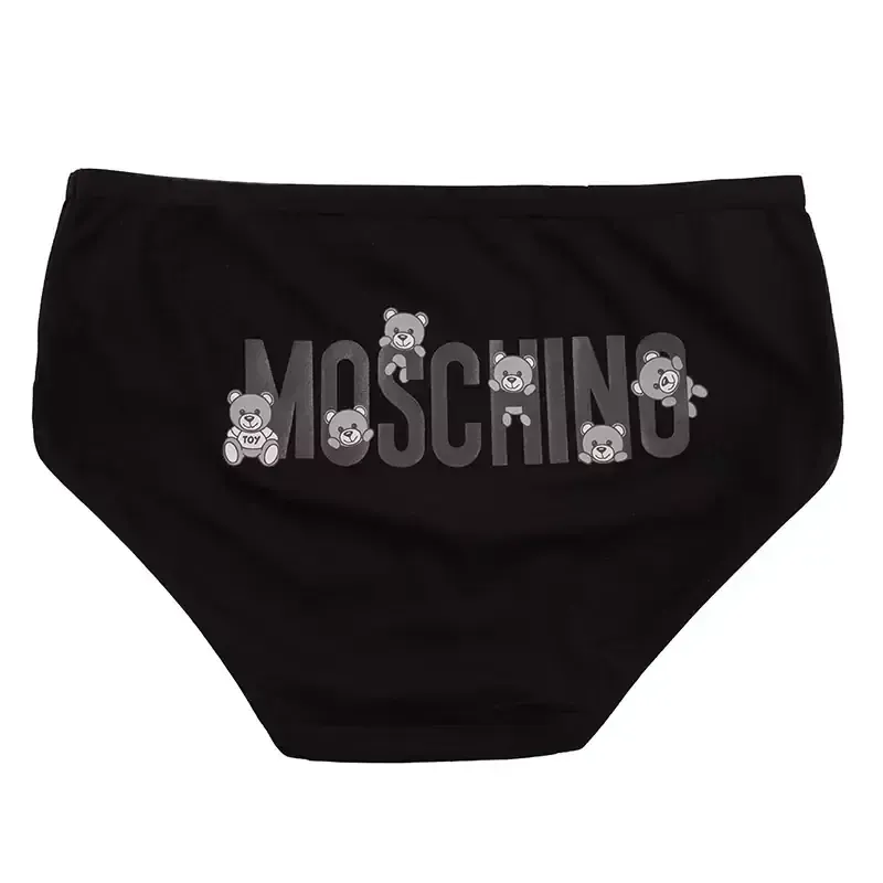 شورت اسلیپ زنانه نخی چاپی طرح خرس moschino برند بانو سایز XL - تصویر 2