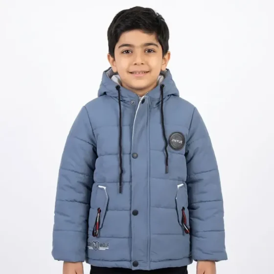کاپشن پسرانه برزنتی آبی آستر دار