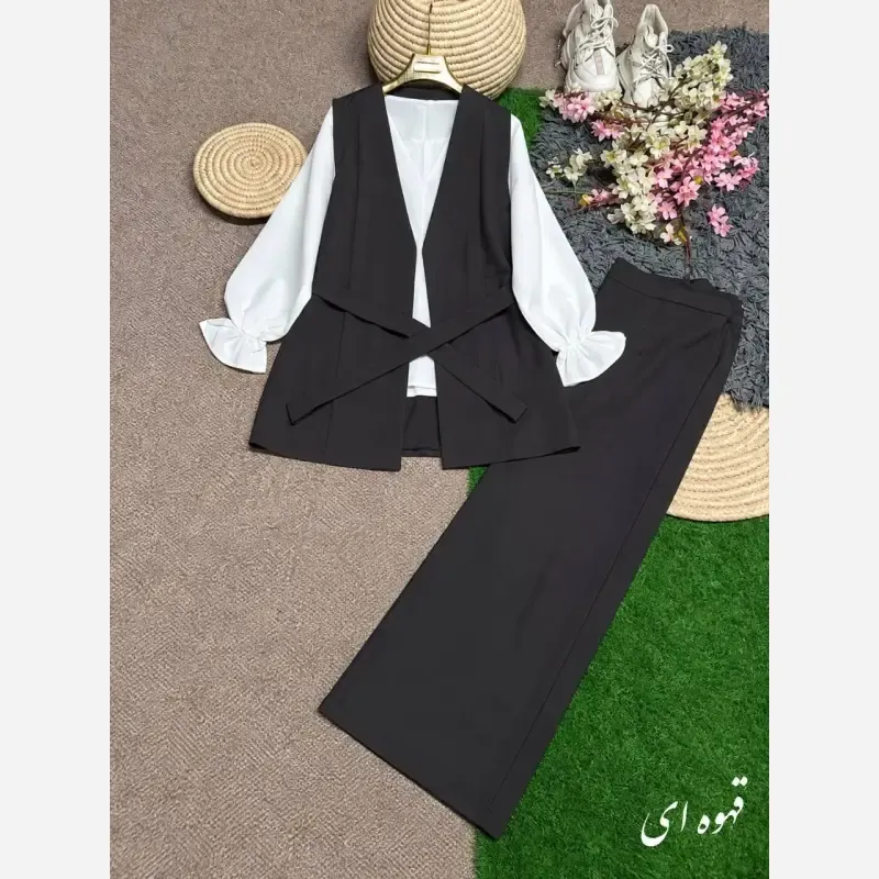 ست چهارتیکه زنانه مدل ملنا جنس بزیاق ریزشی - تصویر 6