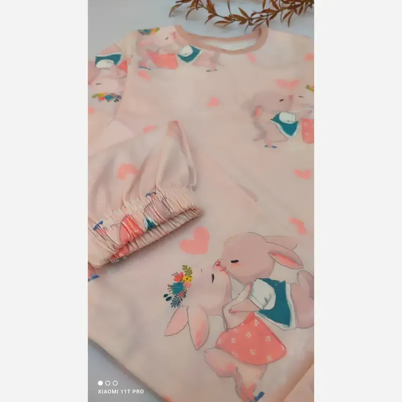 بلوز و شلوار راحتی خرگوش دخترانه سایز 35 و 40 برند sed - تصویر 2