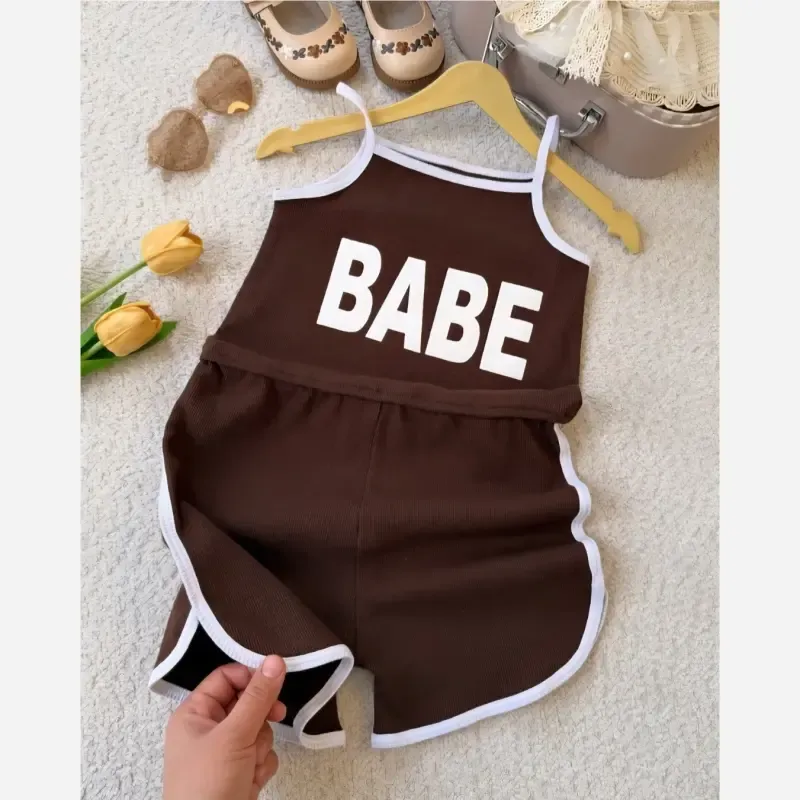 رمپر دخترانه پنبه کبریتی مدل BABE در 4 رنگ سایز 2 تا 9 سال - تصویر 5