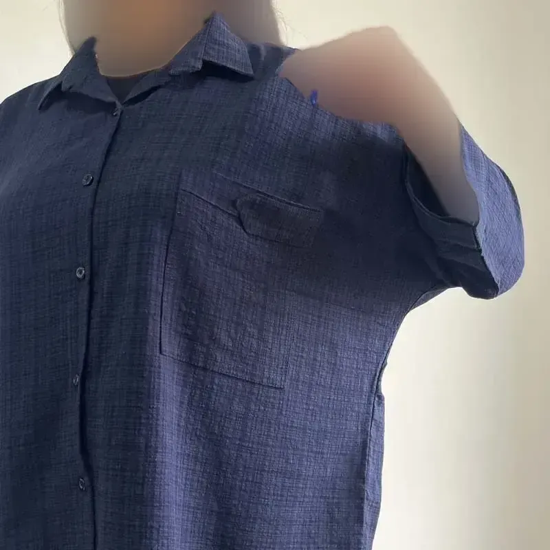 شومیز لینن خفاشی زنانه قد 67 سانت دور سینه 144 سانت کد 1365 - تصویر 11