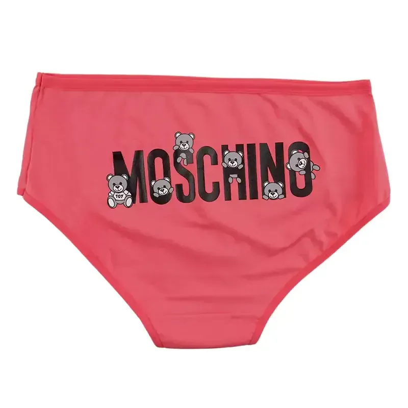 شورت اسلیپ زنانه نخی چاپی طرح خرس moschino برند بانو سایز XL - تصویر 6