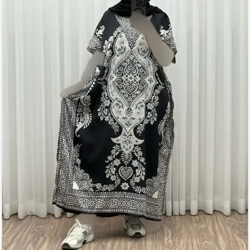 پیراهن پانچ زنانه سیلک هندی فری سایز مناسب تا 54 با قابلیت تنظیم سایز (گتدار) - تصویر 6
