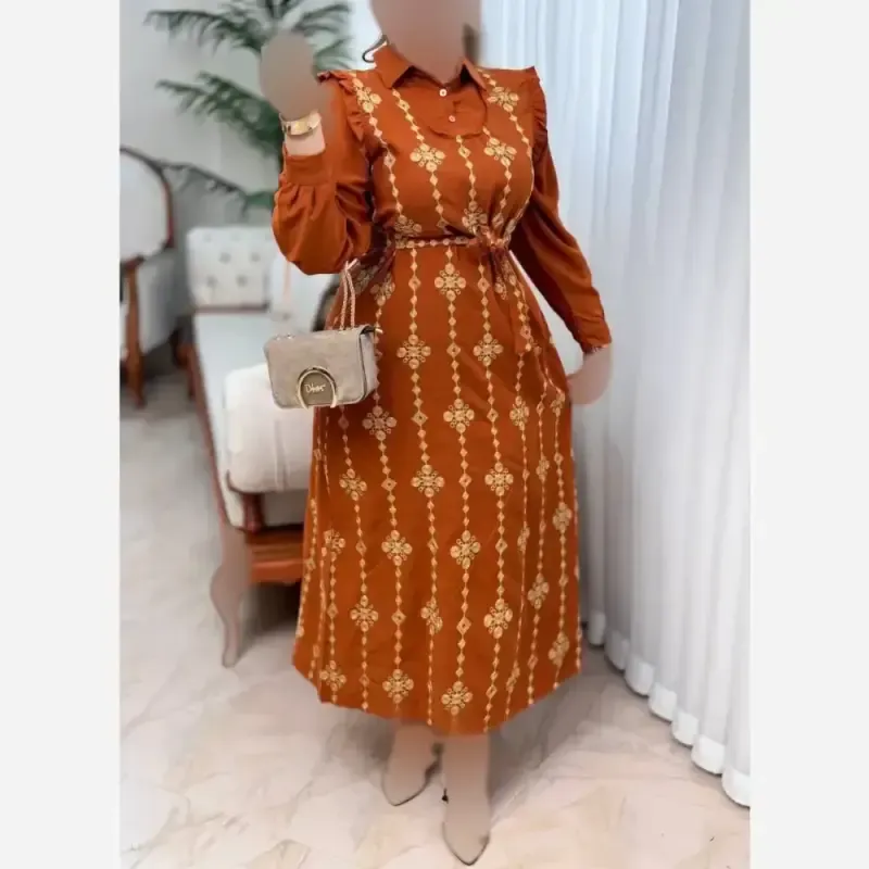پیراهن طلاکوب ستاره زنانه جنس اسکادا رنگبندی متنوع سایز بزرگ - تصویر 5